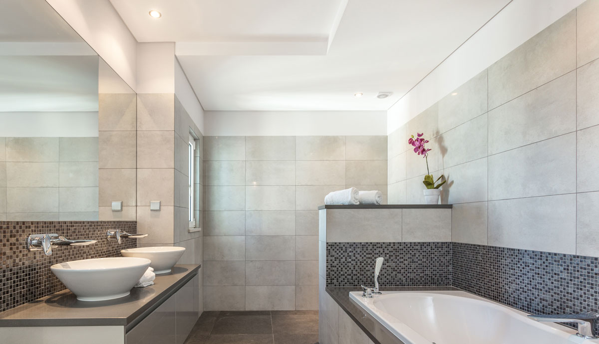painted bathroom ceiling