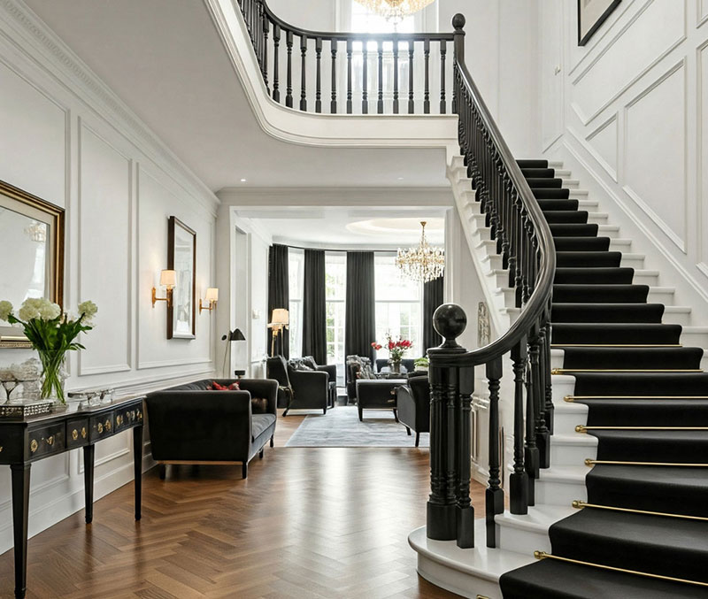 black paint for bannister
